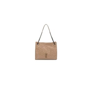 SUNSET MEDIUM CHAIN BAG IN CROCODILE-EMBOSSED SHINY LEATHER