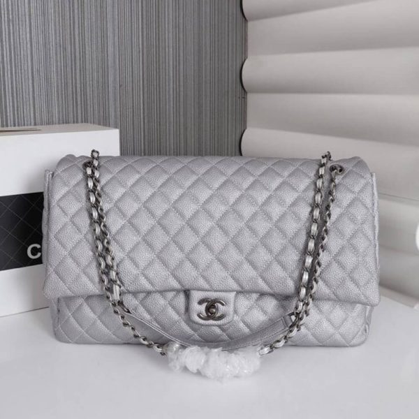 Ch*el travel flap bag black