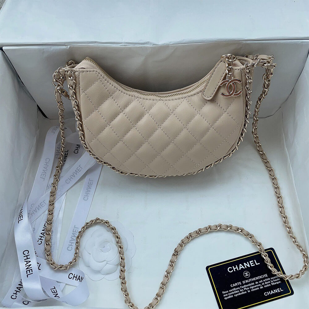 Ch*el small hobo bag
