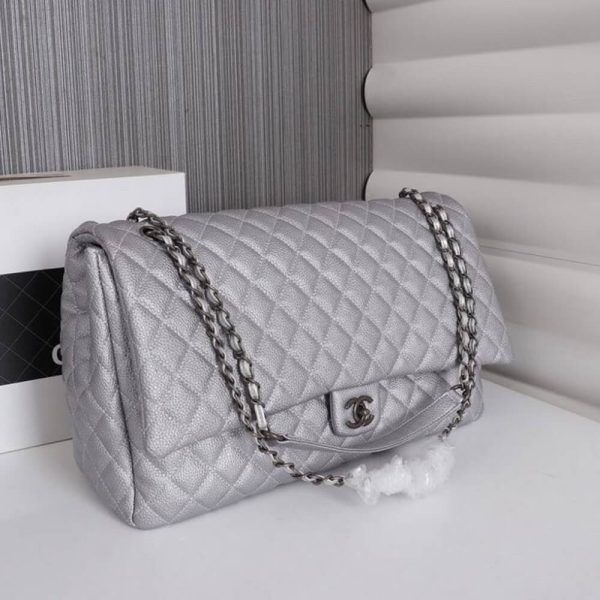 Ch*el travel flap bag black