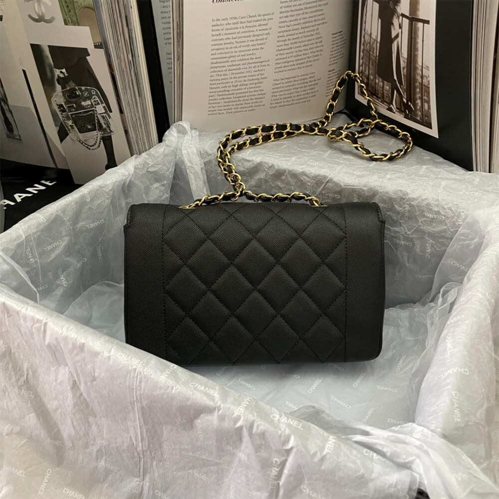 Ch*el vintage small diana flap bag