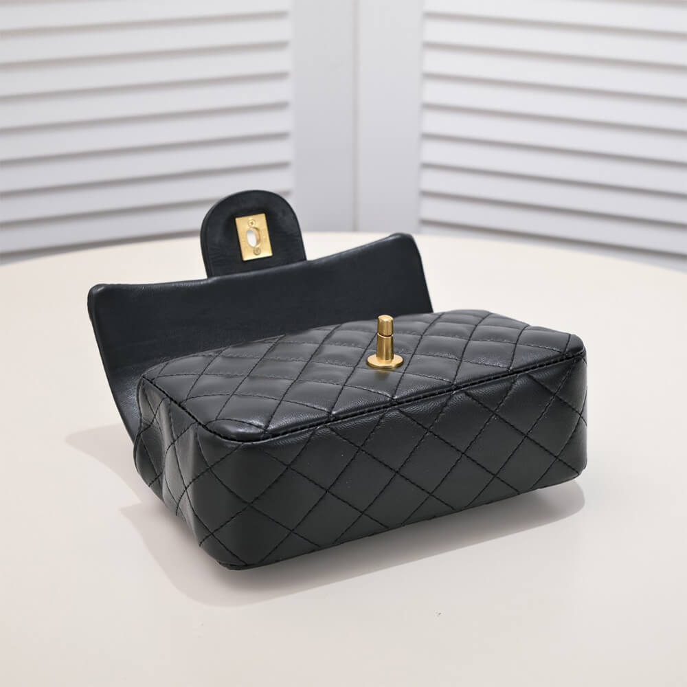 Ch*el mini flap with top handle