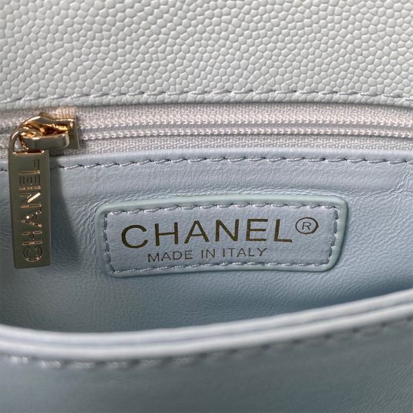Ch*el coco handle bag small