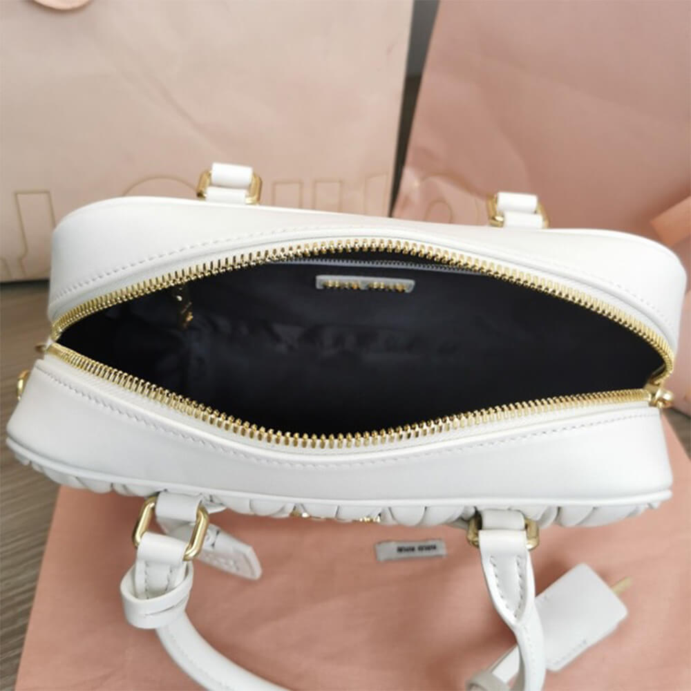 Matelasse nappa leather top-handle bag